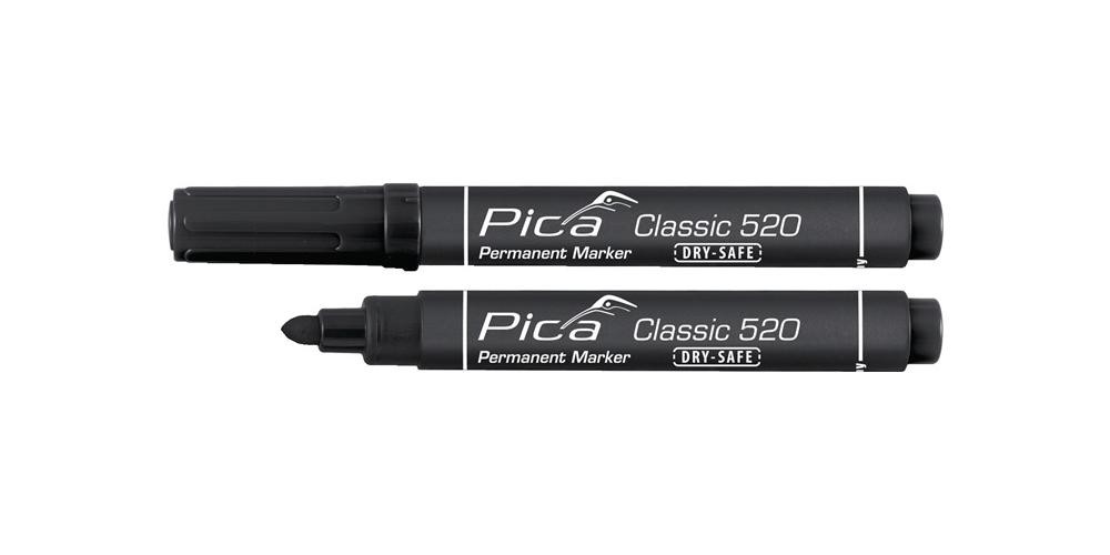 Перманентный маркер Pica Classic schwarz Strichbreite Rundspitze толщиной 1 - 4 мм 3790₽