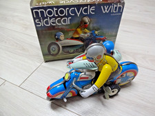 Blech Motorrad mit Beiwagen MS 709 China Aufziehmotor Uhrwerk OVP S020-35