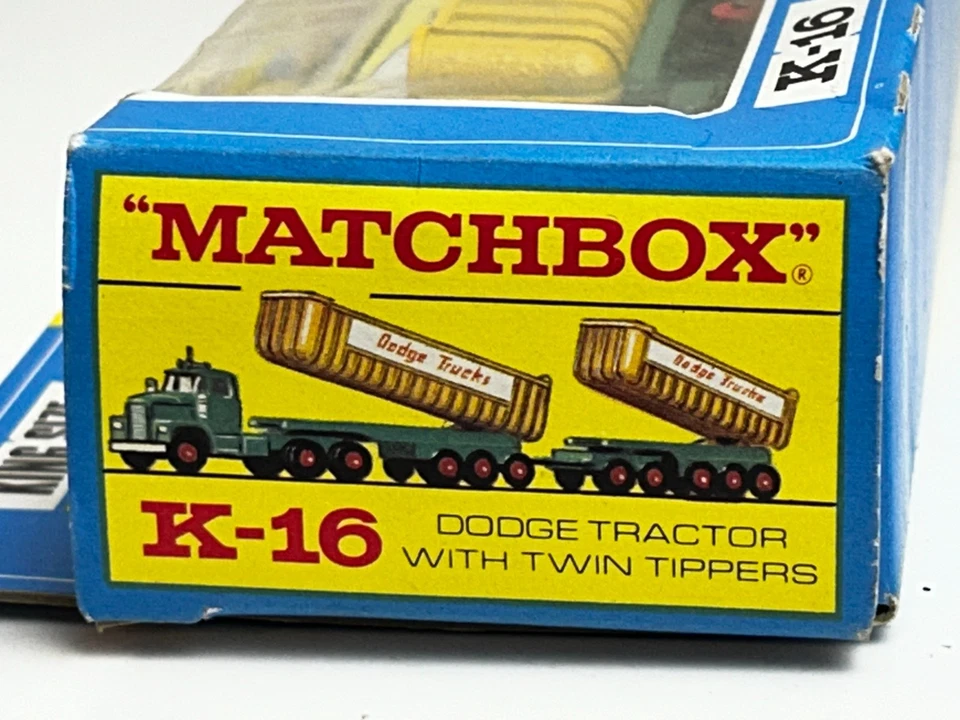 Matchbox King Size No. K-16 Dodge Semi Truck with Dump Trailers & Original Box - Image 2 of 4