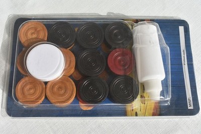 Carrom Steine Set mit Striker und Gleitpulver