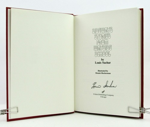 SIDEWAYS STORIES FROM WAYSIDE SCHOOL Louis Sachar 1978 1st/2nd Signed HBDJ EXC - Picture 5 of 9