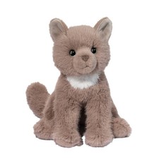 Douglas Toys Kneadie Gray Cat Soft Plush Stuffed Animal Toy, 9"