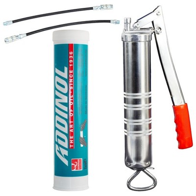 ADDINOL Hochtemperaturfett Hightemp EK 2 Lithium Fett 400 g + Fettpresse BockTec
