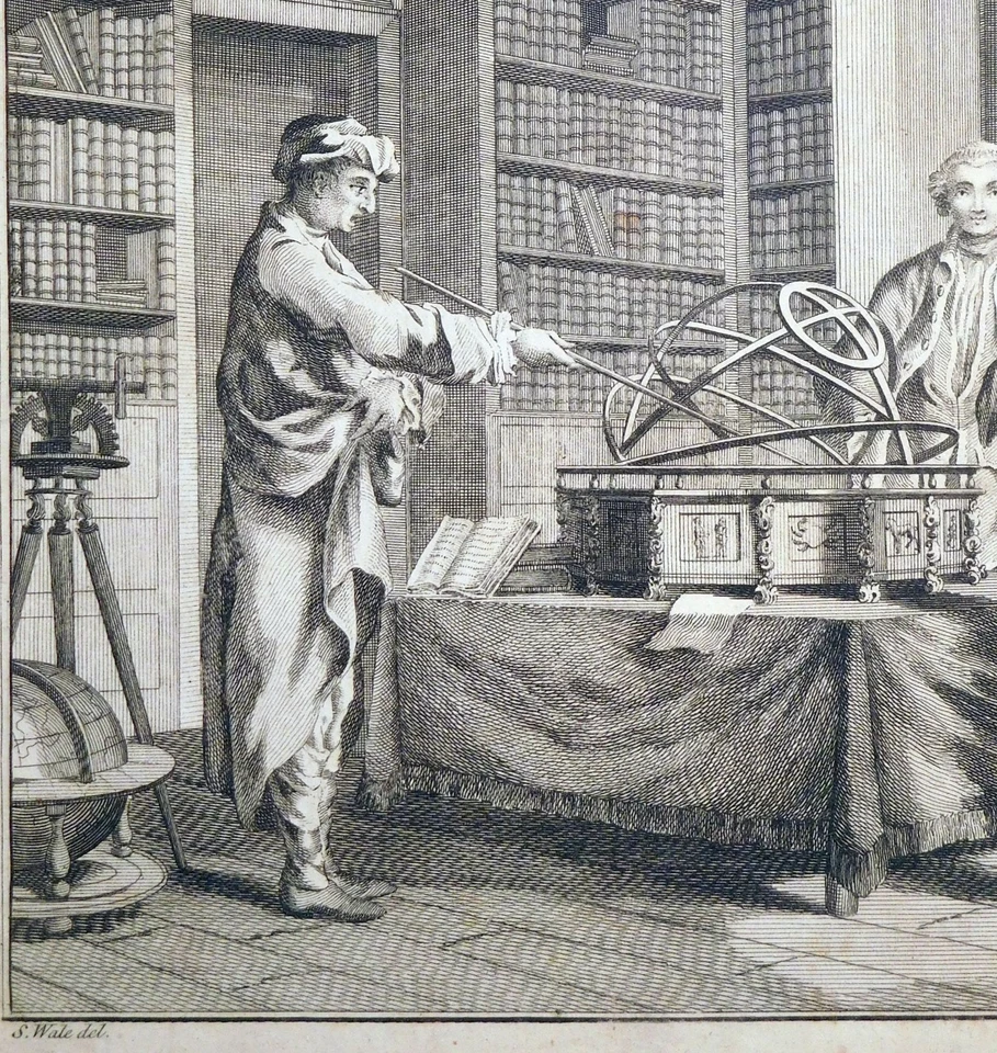 Radierung, Barocke Wunderkammer, S. Wale/ B. Cole, 1759, Camera Obscura - Bild 3 von 4