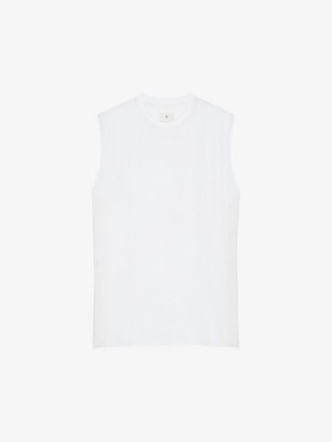 GIVENCHY MEN'S WHITE OVERSIZED SLEEVELESS TOP MSRP $750