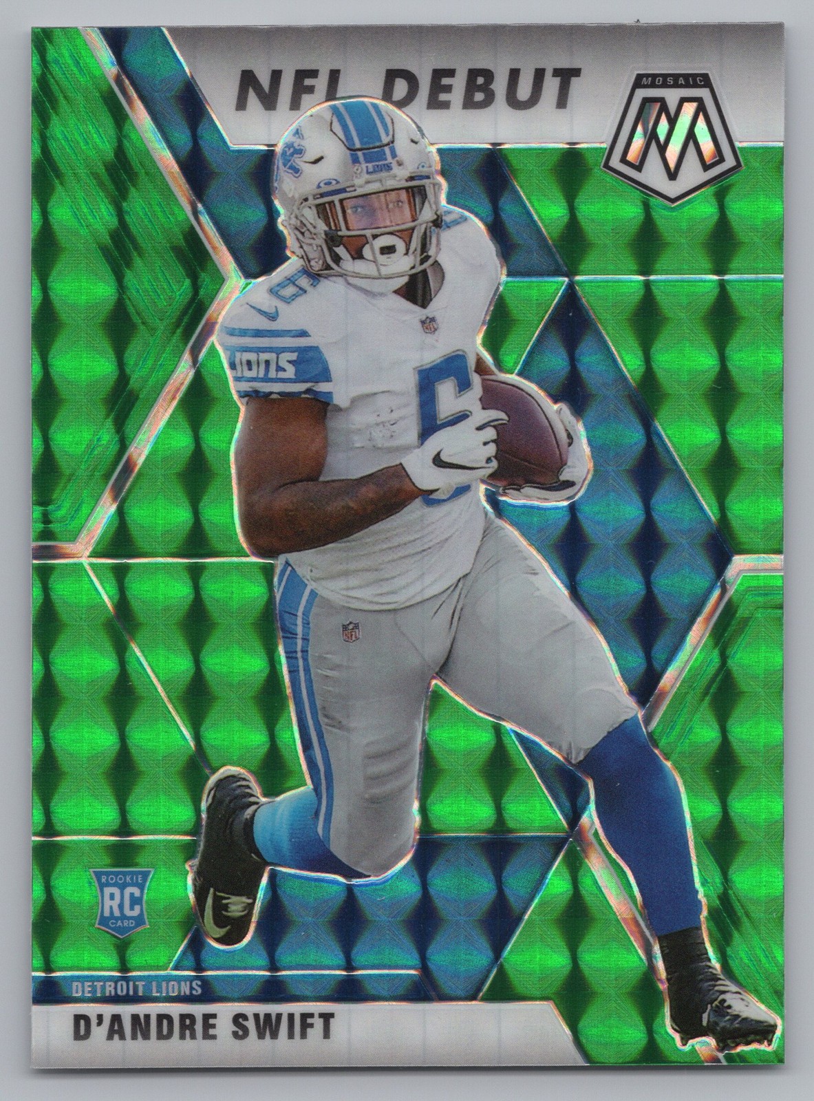 2020 Panini Mosaic #274 D'Andre Swift Prizm Green NFL Debut