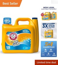 Family-Friendly Plus OxiClean Liquid Laundry Detergent – 166.5 fl oz, 128 Loads 0.14 per gallon
