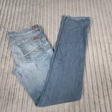 7 For All Mankind Jeans Womens 30 (32x33.5) A Pocket Bootcut Blue Made in USA
