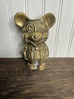 Vintage Disney Mickey Mouse Solid Brass Figure Collectable Figurine