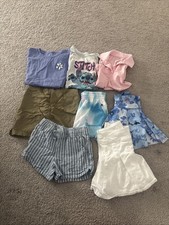 Lot of 8 Girls Clothes Size 7-8- Shorts, Skirts And Shirts Various Brands