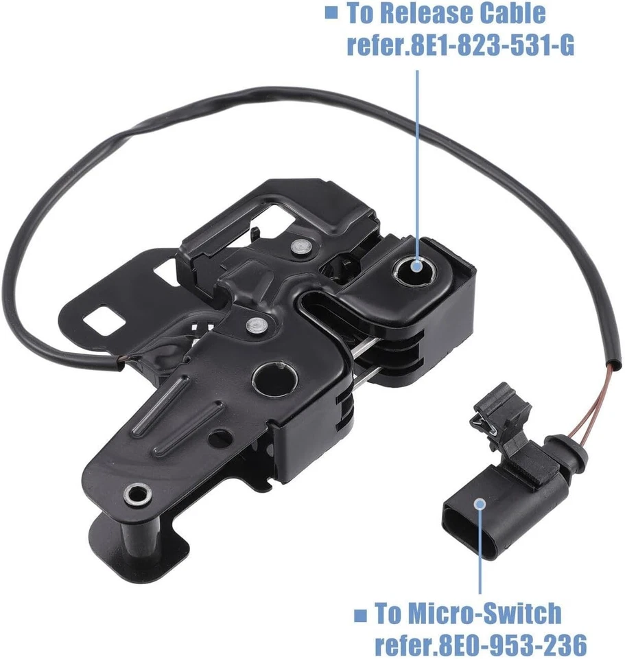 Упаковка (1) замок защелки капота автомобиля в сборе для Audi A4 S4 RS4 QUATTRO 2002-2008 - Изображение 3 из 4