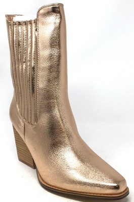 Chinese Laundry Cali Women's Size 11 Metallic Copper Stacked Heel Bootie