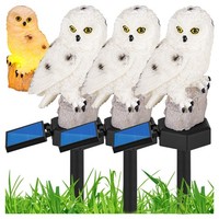 AußEnleuchte Solar Gartenleuchte Eule 40Cm IP44 Wegeleuchte 3Er Set MasterLED