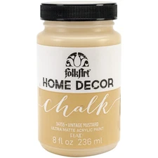 FolkArt Home Decor Chalk Paint 8oz-Vintage Mustard