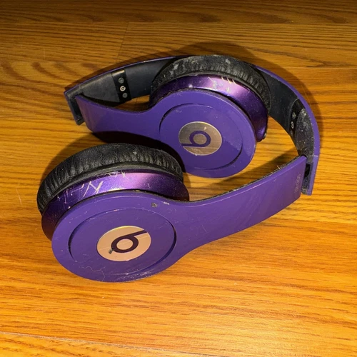 Beats By Dr. Dre Solo HD Wired On-Ear Purple Headband Headphones w/box No Wire - Picture 14 of 14