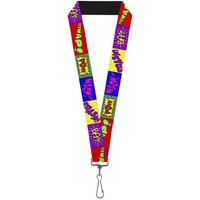 "Buckle-Down Lanyard-1.0\"-Sound Effect Blocks Multi Color 22\" X 1\" Mu (Us Import)"