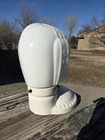 Antique Art Deco Porcelain Milk Glass Shade Bathroom Wall Lamp Light Fixture