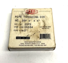 VINTAGE NOS Reed 2SP2 For 2" Pipe Threading Die 4" X 4" Steel & Stainless 05534