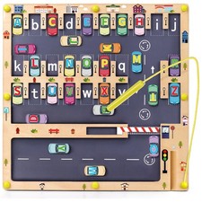 Wooden Magnetic Alphabet Maze Letter Puzzle, Montessori Fine Motor Skills Toy...