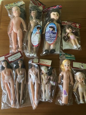 Lot Of 11 Fibre Craft fashion dolls cindy paper roll teenage world mixed vintage