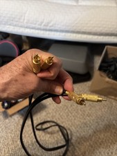 Black 8 Foot Dual RCA Male to Dual RCA Male Audio Patch Gold Plated Cable