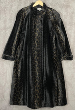 VTG Lorovi 1980s Leopard Faux Fur Coat 12 Pockets Midi Maxi USA Made Glam Drag