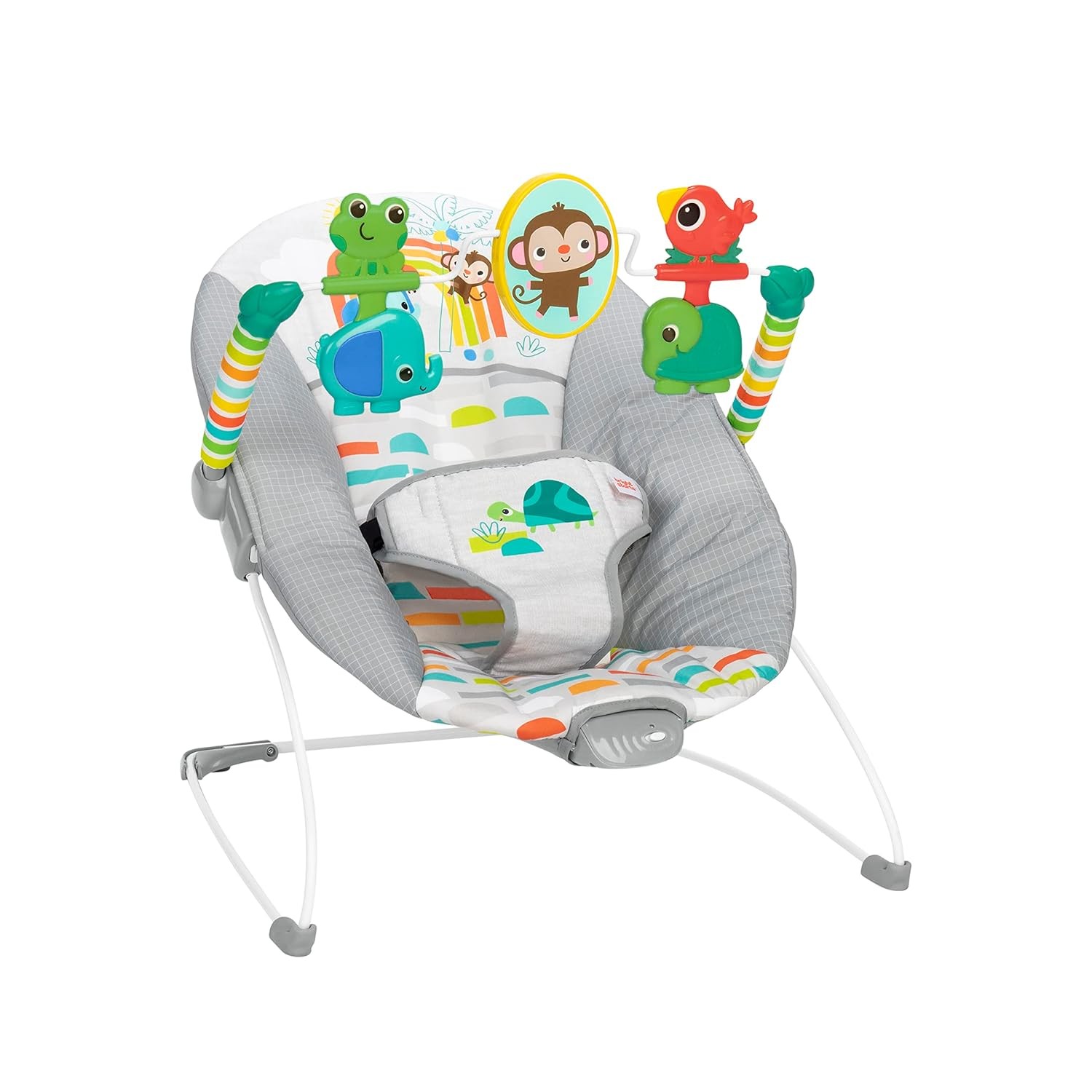 Bright Starts Playful Paradise Comfy Baby Bouncer Seat with 