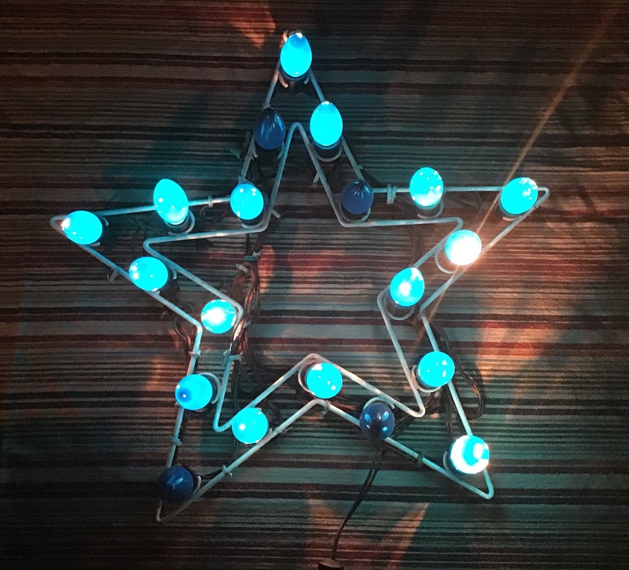 Vintage Christmas 20 Light Noma Star Metal Frame Outdoor Decoration 18 In Works!