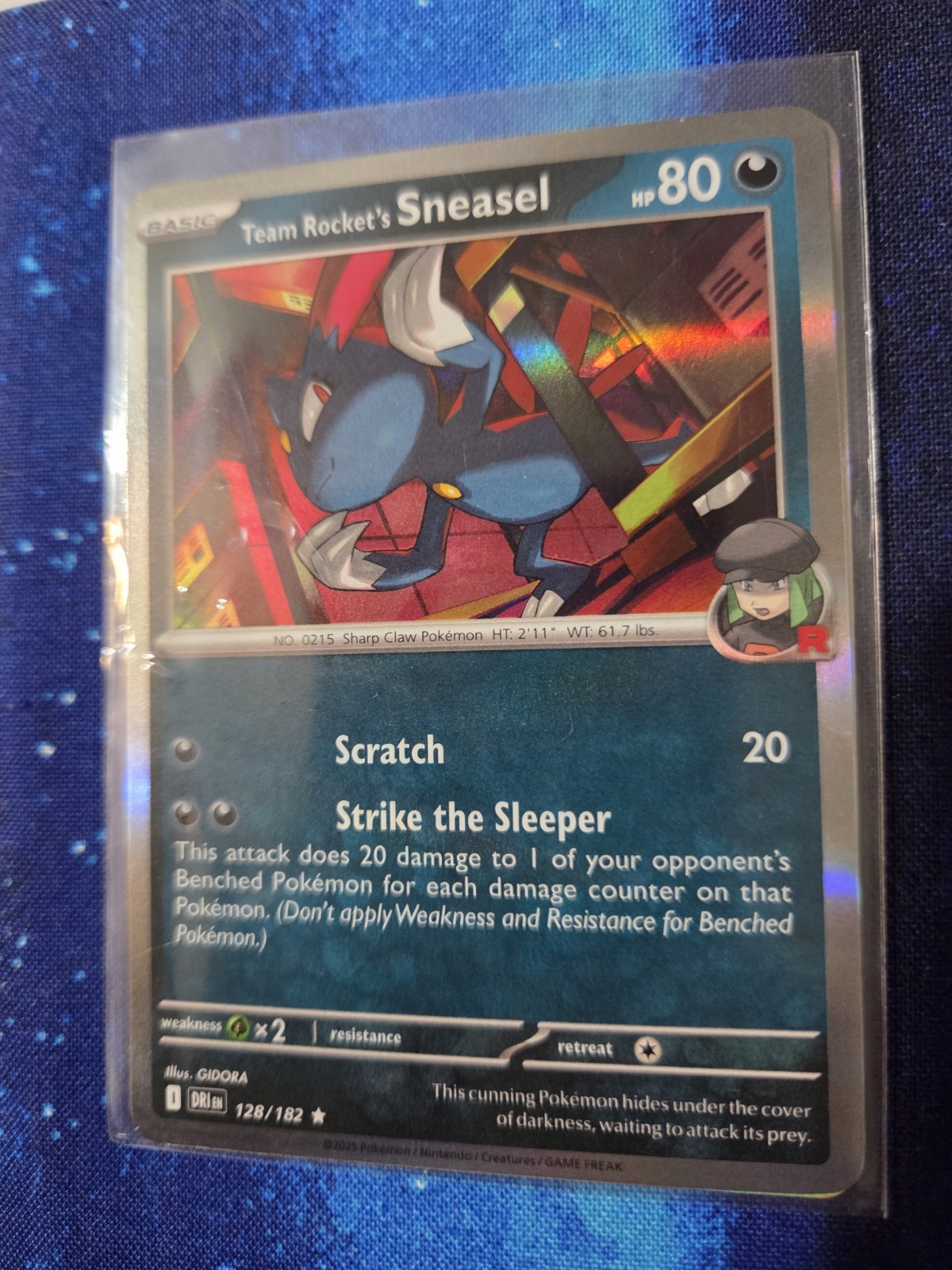 Team Rocket's Sneasel 128/182 Sv10: Destined Rivals Holo