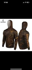 BROWNING TECH PERFORMANCE HOODED LONG SLEEVE CAMO T- SHIRT HUNTING HOODIE - 2XL