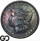 1890 Morgan Silver Dollar Coin, Great Album Toner, Choice AU++/Unc