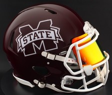 MISSISSIPPI STATE BULLDOGS Riddell Speed Full Size AUTHENTIC Football Helmet