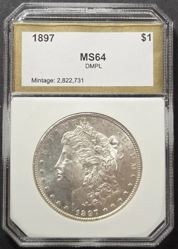 1897 Morgan Dollar, Brilliant Uncirculated, Deep Mirror Proof-Like