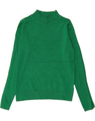 Oasis Damen Rollkragen Pullover Pulli UK 6 XS Grün Viskose MJ03