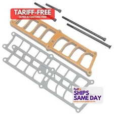 Trick Flow TFS-51520006, Kit Brown Phenolic Heat Spacer Kit Holley Sbf Efi Manif