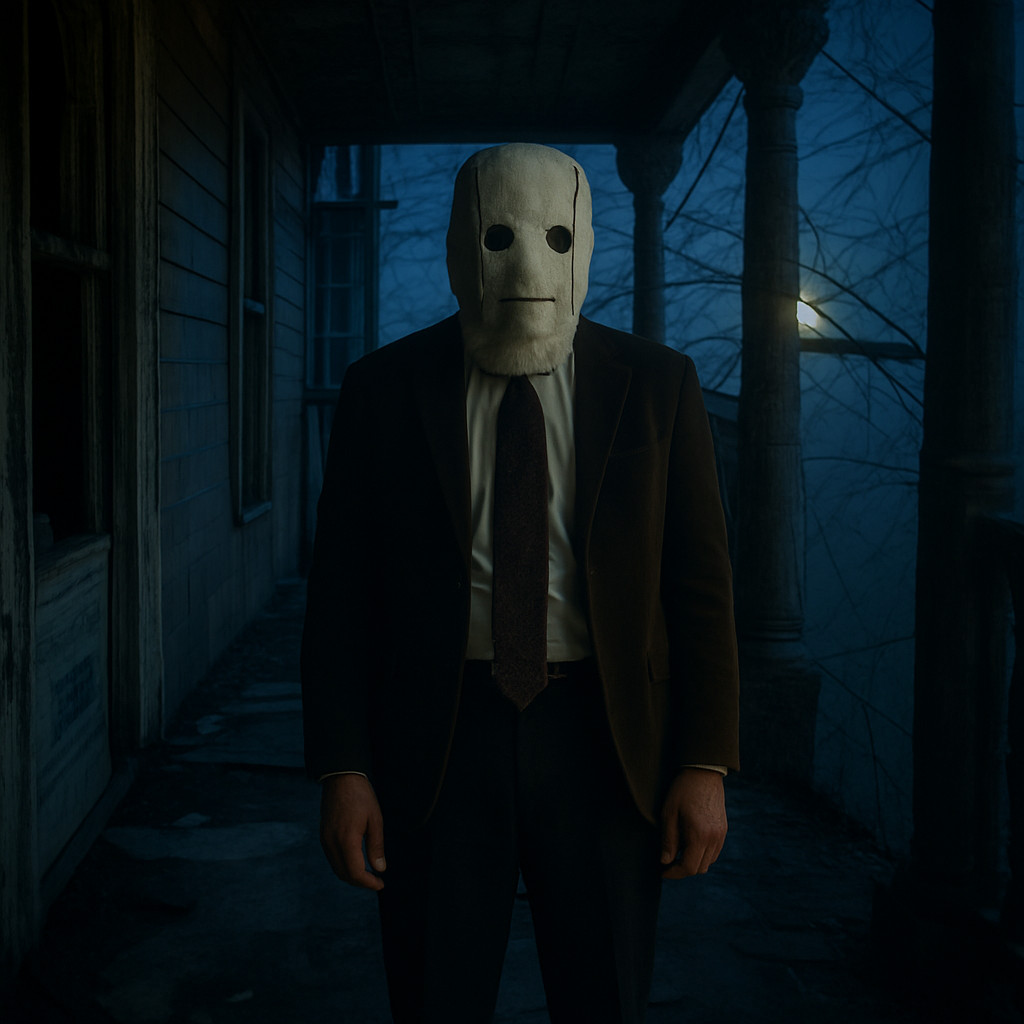 Máscara de saco facial de terror de Halloween Scary Strangers espantapájaros arpillera espeluznante