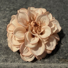 Beige Fabric Flower Barrette Hair Clip 4.5 in Womens Accessory