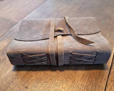 Suede Leather Journal Writing Notebook Vintage Look Handmade Bound 5.25"X 6.5"