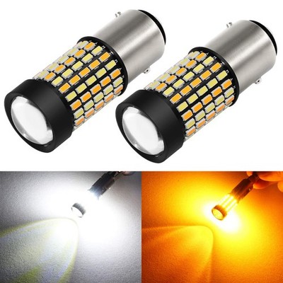 PHINLION Super Bright White Amber Dual Color Switchback 1157 2057 White+Amber 
