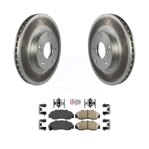 Front Coated Disc Brake Rotors & Ceramic Pad Kit For 1998-2002 Honda Accord 3.0L - Picture 7 of 11
