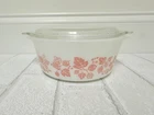 Pyrex Pink Gooseberry Casserole Dish 472 With Lid Vintage Bowl 11/2 Pint