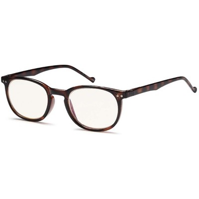 GAMMA RAY OPTICS Blue Light 1 Count (Pack of 1), Tortoise Vintage Round Frame