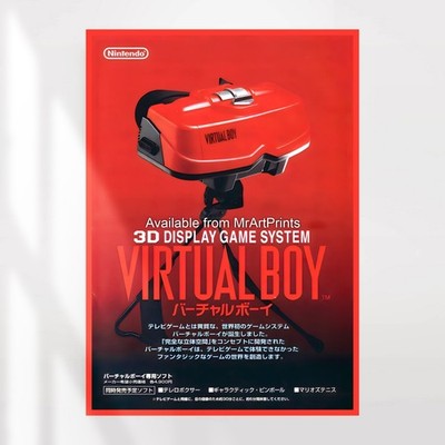 Virtual Boy Poster Nintendo Konsole Promo Art A4 A3 A2 A1 Extra Large XL
