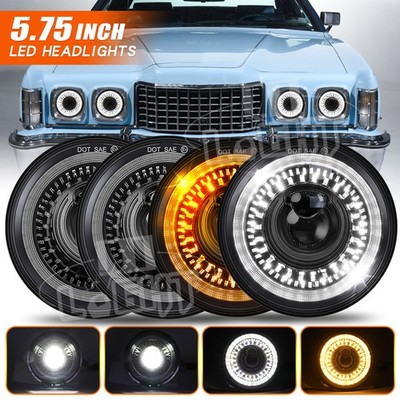 4PCS 5.75'' 5-3/4'' LED Headlight Start up Halo DRL For Ford Thunderbird 1958-1976