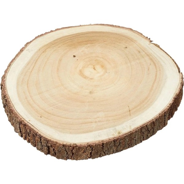 Baumscheibe Holzscheibe Dekobrett Holz Holzbrett Brett Tischdeko Tablett Ø 30 Cm-image