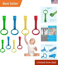Stable 8-Pack Pull Up Rings for Baby Cribs - Promotes Independent Standing