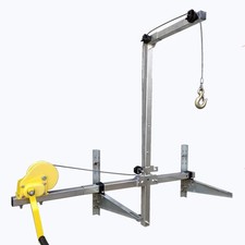 Side-Swinging Folding Hoist Bracket for Suspended Air Conditioner Outdoor Units
