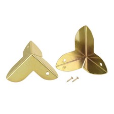 23x23x23mm Metal Box Corner Protectors Edge Guard, Gold Tone 12pcs