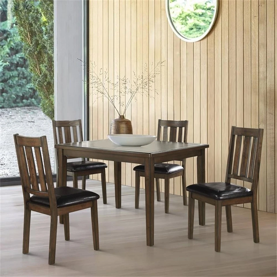 Lexicon Mosely 5 Piece Wood Dining Set in Dark Brown - Image 2 of 4