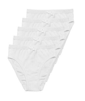 Mädchen Slip 5er Pack, Feinripp, reine Baumwolle